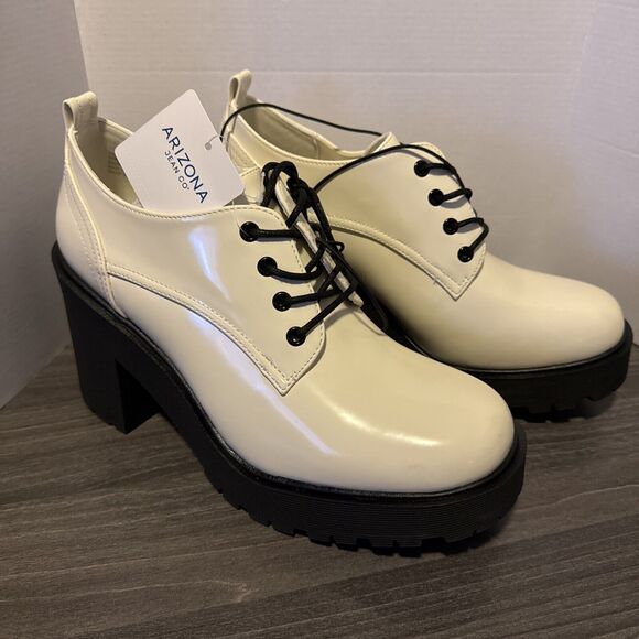 Arizonia Jeans Co. Womens White Cream Oxford Heels Shoes US Size 10 Woman - Picture 1 of 8